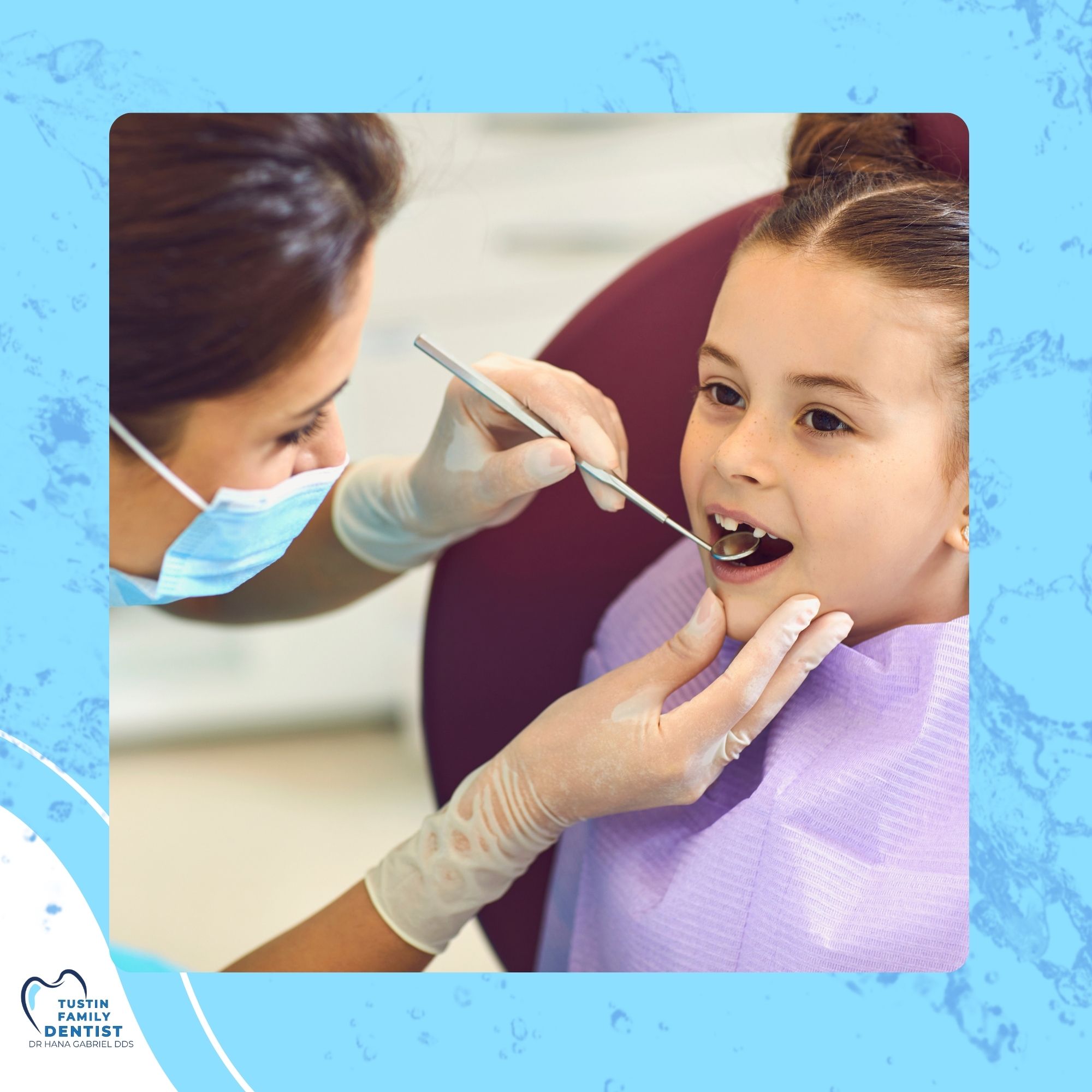 Playful illustrated tooth and shapes for pediatric dental care